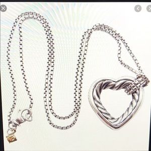 David Yurman Sterling Silver Cable Heart Vintage